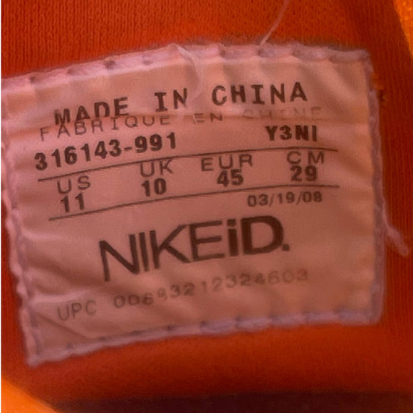 *RARE* BANNED LAME Nike iD Dunk Low 2008 316143-991 Navy Orange - Picture 5 of 5